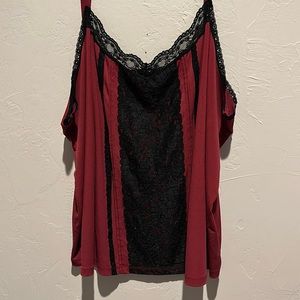 PRICE DROP! Lane Bryant deep red lace camisole size 22/24